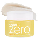 BANILA CO Clean it Zero Nourishing Cleansing Balm jar closeup highlights hydrating formula