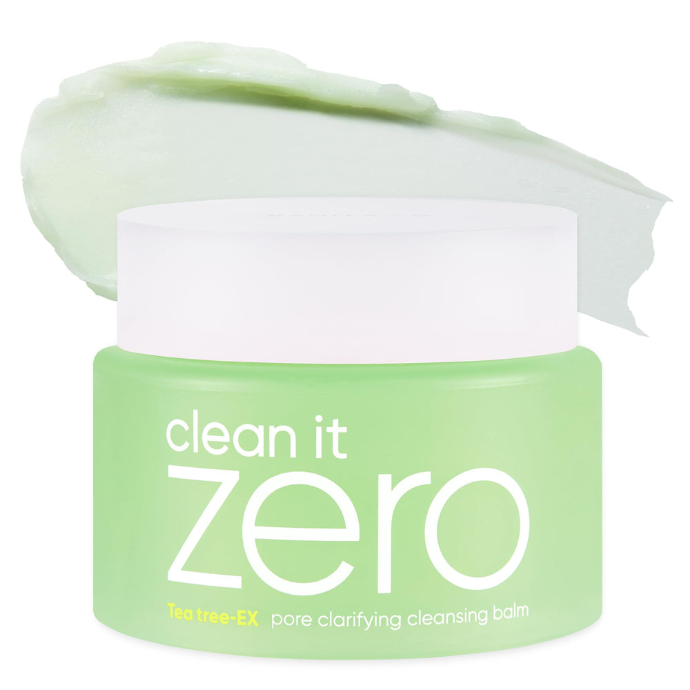 BANILA CO Clean It Zero balm jar closeup highlighting sherbet texture for gentle makeup removal.