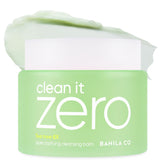 BANILA CO Clean It Zero balm jar for easy makeup removal with sherbet-to-oil texture.