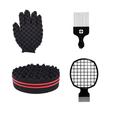 Banisyu Magic Curl Sponge Set package displays all tools for versatile curl styling.