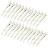 Bantoye 24-pack white duck bill clips pack-shot for easy hair sectioning.