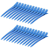 Bantoye duck-bill clip dark blue closeup, rustproof metal for durable hair styling.