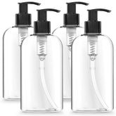 Bar5F 12oz empty pump bottle clear: ideal for bathroom liquid soap and quick refills.