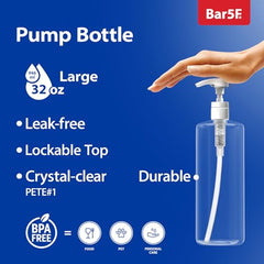 Bar5F pump bottle image demonstrates shampoo dispensing capability