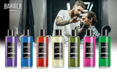Marmara Barber Cologne in a barbershop scene suggesting after-shave ritual