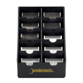 BarberMate blade rack stores 10 clipper blades for fast access during busy shifts.