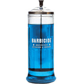 BARBICIDE disinfecting jar with glass immersion container offers at-a-glance disinfectant level monitoring.