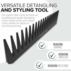 Bardeau Essentials beard grooming wide-tooth comb enables easy beard detangling and shaping.