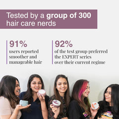 Bare Anatomy Ultra Smoothing Hair Mask application on hair mid-length to ends