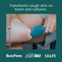 Bare August foot scrubber in teal for gentle buffing of dry patches