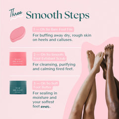 Bare August in-shower foot scrubber for convenient self-care during showers.