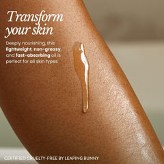 Bare Botanics pump-dispensing almond oil for clean, controlled application.