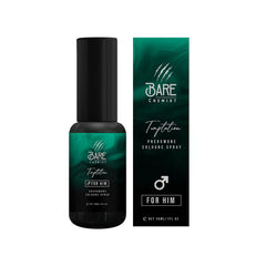 Bare Chemist Temptation bottle front view showing premium pheromone fragrance with long-lasting scent