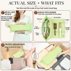 Inside Barefoot Caribou bag showing organized pockets for clips and cords.
