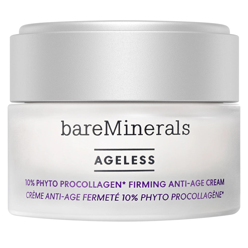 BareMinerals Ageless 10% Phyto ProCollagen cream jar for a daily firming ritual.