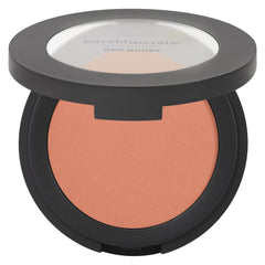 bareMinerals Gen Nude Powder Blush That Peach Tho swatch shows buildable color