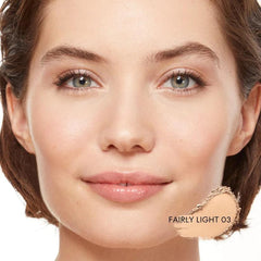 bareMinerals Original Loose Powder Foundation SPF 15 application brush demonstrates seamless blending.