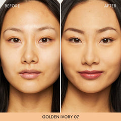 bareminerals original loose powder foundation SPF15 luminous finish close-up on skin
