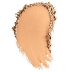 bareMinerals Original Loose Powder Foundation SPF 15 Golden Nude 16 application brush demonstrates easy buildable coverage