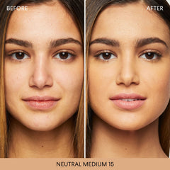 bareMinerals Original Matte Foundation SPF 15 label highlights mineral sun protection for everyday use