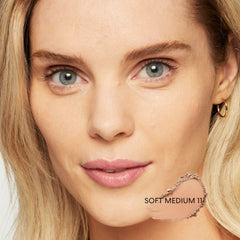 bareMinerals Original Matte Loose Foundation shade 11 Soft Medium swatch on skin.