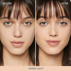 bareMinerals Original Mineral Veil close-up shows pore-blurring finish.