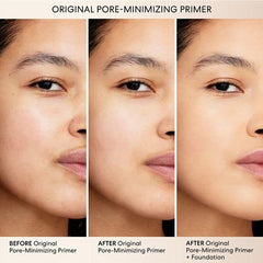 bareMinerals Original Pore Minimizing Gel Primer swatch demonstrates seamless makeup application.