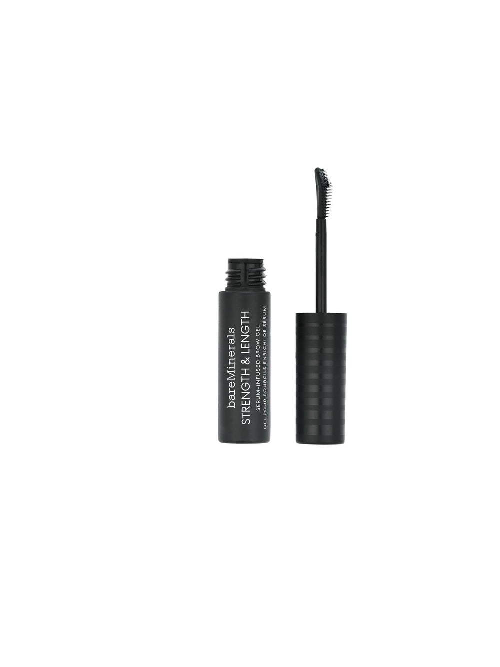 bareMinerals Strength & Length Brow Gel with angled applicator for precise brow definition.