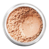 bareMinerals Vanilla Sugar loose eyeshadow jar highlights creamy texture for buildable color and soft blending.