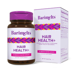 Barimelts Hair Health+ capsule closeup for daily hair support.