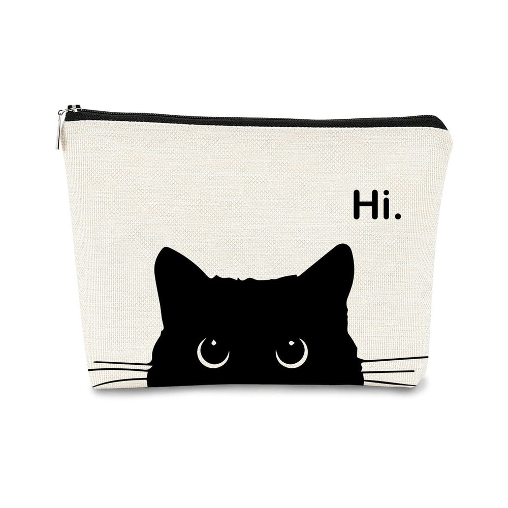 Barpery cat makeup bag compact size keeps daily cosmetics organized on the go.