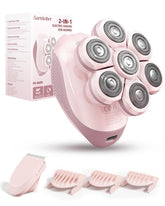 Bartrimber electric razor 7D floating head close-up for precise close shave