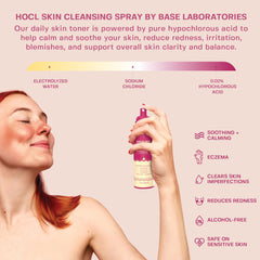 BASE LABORATORIES HOCl spray label close-up highlighting 8 oz bottle