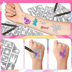 BASIFA bright-color temporary inks create eye-catching designs ideal for party adornments.