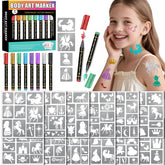BASIFA temporary tattoo markers set provides smooth application for vibrant, skin-safe fashion art.