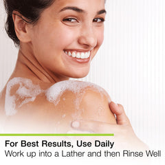 Basis Vitamin Bar Soap on face and body for all in one cleanser