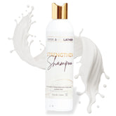BASK & LATHER Strengthen Shampoo bottle front showing all-natural formula for daily cleansing and vitality.
