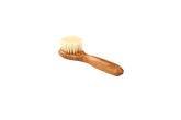 Bass Facial Cleansing Brush with natural bristle wood handle for gentle cleansing.