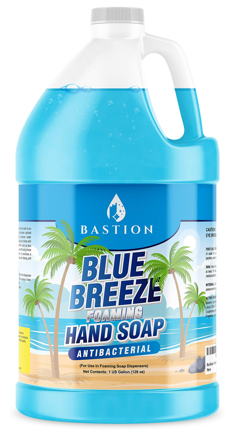 Bastion Blue Breeze bulk refill bottle provides long-lasting 128 oz supply for shared spaces