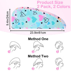 Basumee microfiber towel wrap on head in blue, absorbs moisture quickly