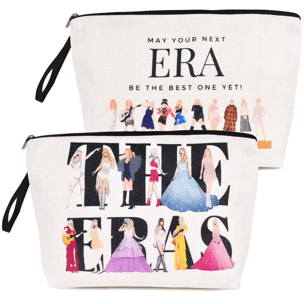 basuwu makeup bag front print, concert-ready cosmetics organizer