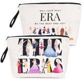basuwu makeup bag front print, concert-ready cosmetics organizer