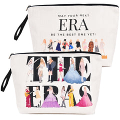 basuwu makeup bag front print, concert-ready cosmetics organizer