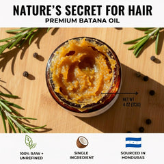 BatanaCo amber packaging preserves potency of Honduran batana oil