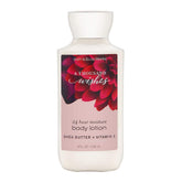 Bath & Body Works A Thousand Wishes lotion bottle highlights 16-hour hydration for soft skin.
