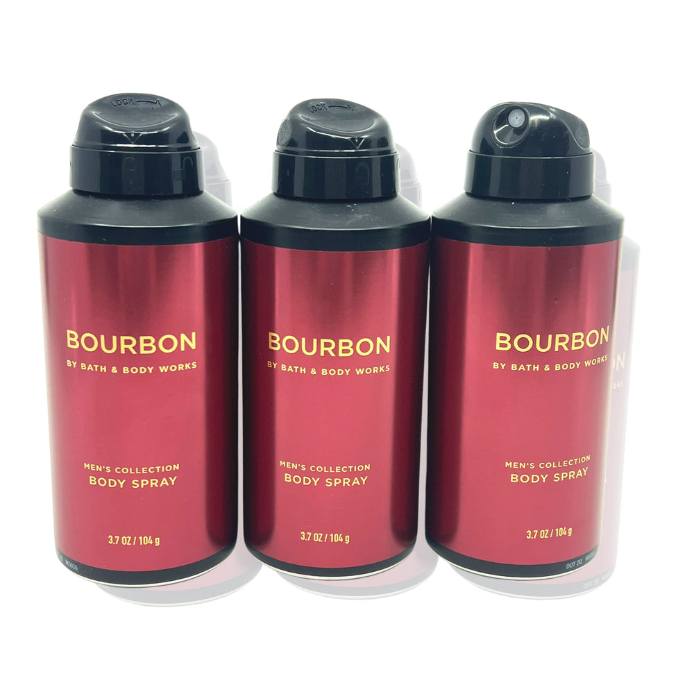Bath & Body Works Bourbon body spray three-pack bottle lineup for everyday freshness.