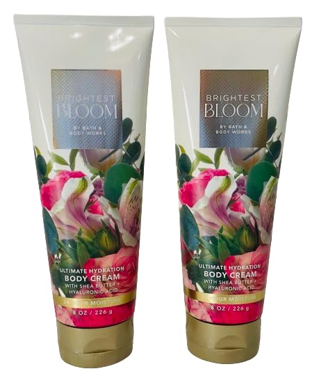 Bath and Body Works Brightest Bloom body cream pack of two bottles for deep hydration
