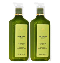Bath & Body Works Cleansing Gel Hand Soap Eucalyptus Spearmint bottle for gentle cleansing with Aloe and Vitamin E
