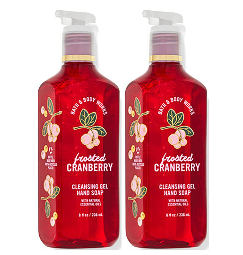 Bath & Body Works Deep Cleansing Gel Hand Soap Frosted Cranberry two-pack for refreshing hand cleaning