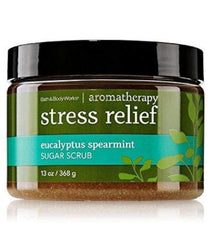 Bath & Body Works Eucalyptus Spearmint Scrub jar offers gentle exfoliation and hydration.